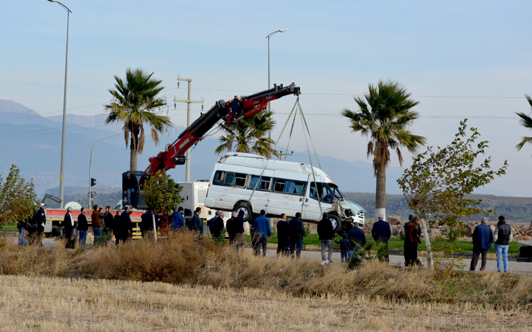 Minibüs kazası:16 yaralı!