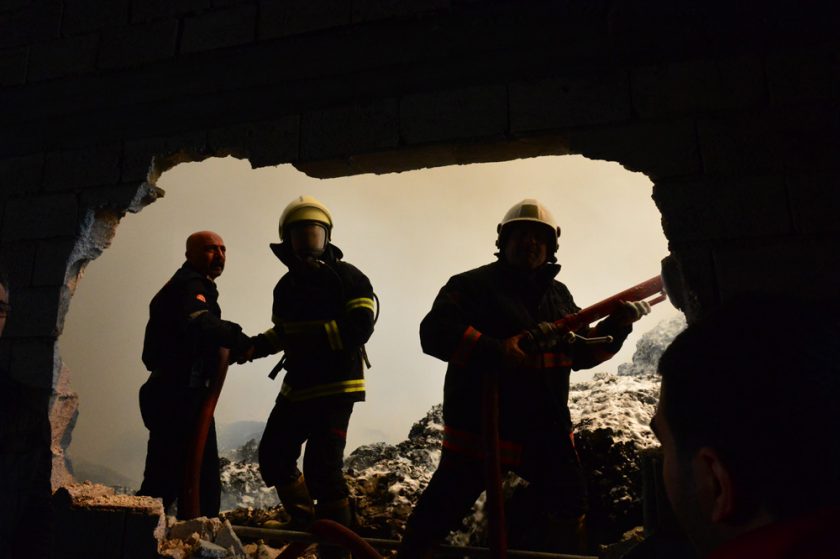 Sanayi bölgesinde yangın alarmı