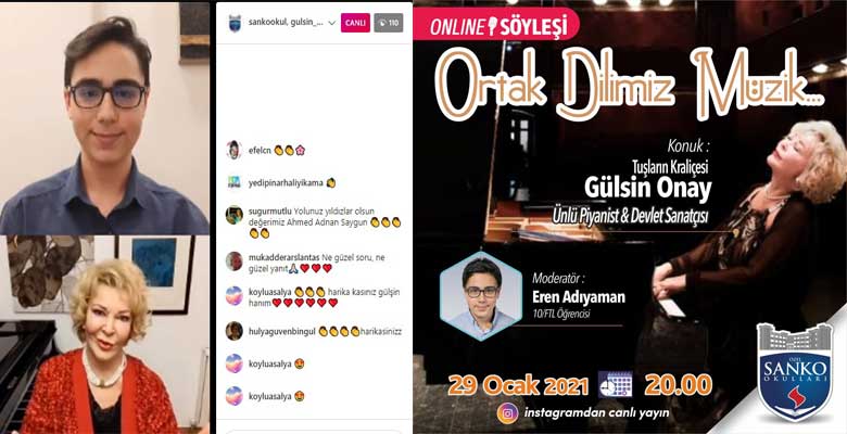 Gülsin Onay SANKO Okullarının yayın konuğu oldu