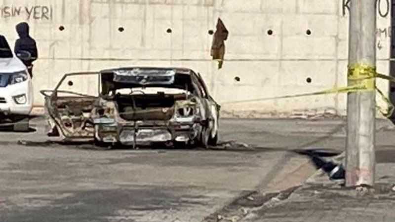 Yanan araçta uzman çavuşun cesedi bulundu